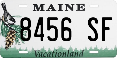 ME license plate 8456SF