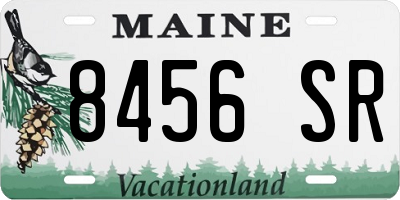 ME license plate 8456SR
