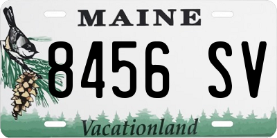ME license plate 8456SV