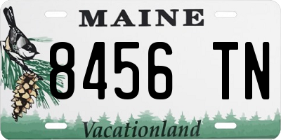 ME license plate 8456TN