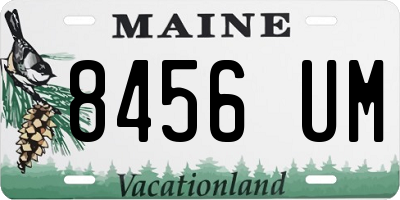 ME license plate 8456UM