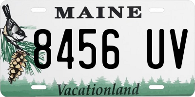 ME license plate 8456UV