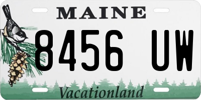 ME license plate 8456UW