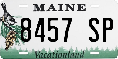 ME license plate 8457SP