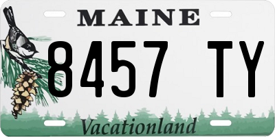 ME license plate 8457TY