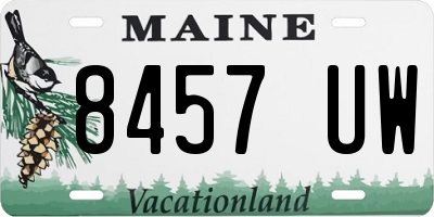 ME license plate 8457UW