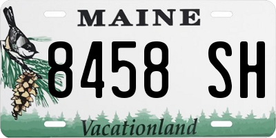 ME license plate 8458SH