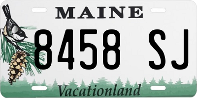 ME license plate 8458SJ