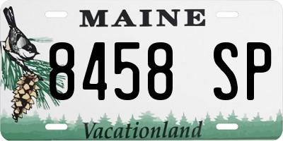ME license plate 8458SP