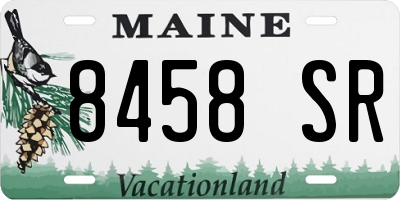 ME license plate 8458SR