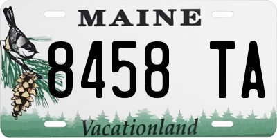 ME license plate 8458TA