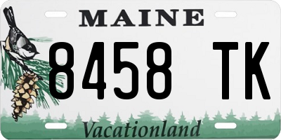 ME license plate 8458TK