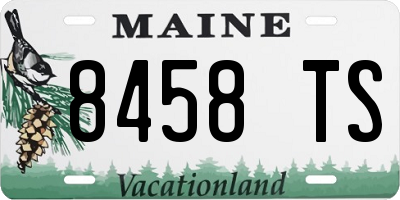 ME license plate 8458TS