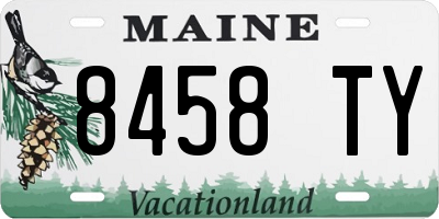 ME license plate 8458TY