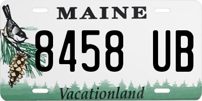 ME license plate 8458UB