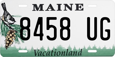 ME license plate 8458UG