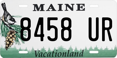 ME license plate 8458UR