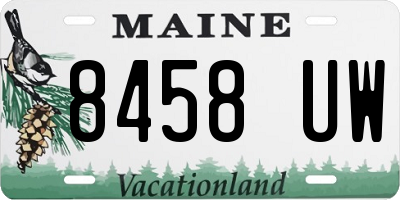 ME license plate 8458UW