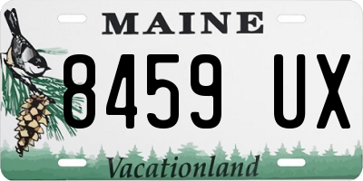 ME license plate 8459UX