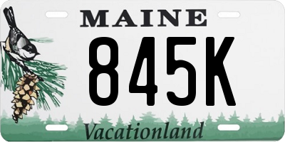 ME license plate 845K