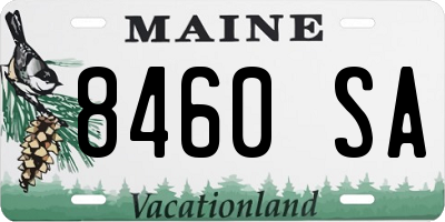 ME license plate 8460SA