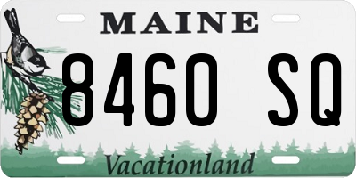 ME license plate 8460SQ