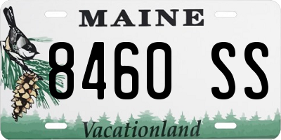 ME license plate 8460SS