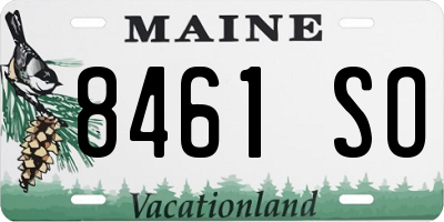 ME license plate 8461SO