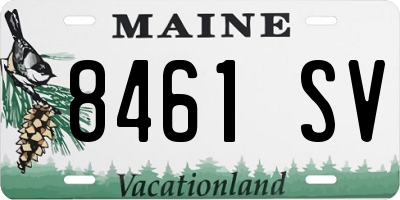 ME license plate 8461SV