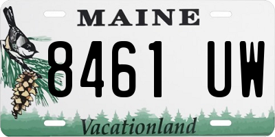 ME license plate 8461UW