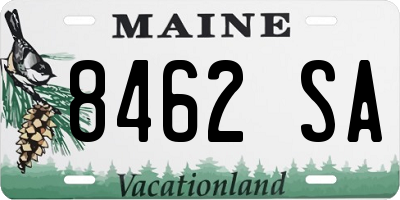 ME license plate 8462SA