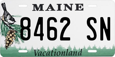 ME license plate 8462SN