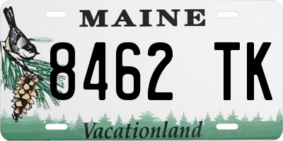 ME license plate 8462TK