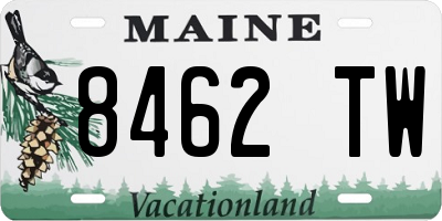 ME license plate 8462TW