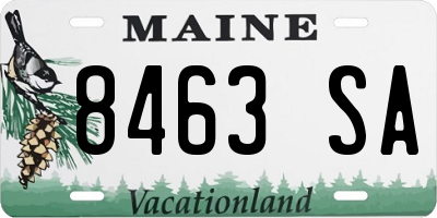 ME license plate 8463SA