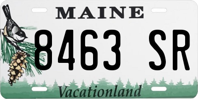 ME license plate 8463SR