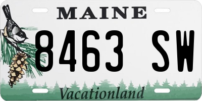 ME license plate 8463SW