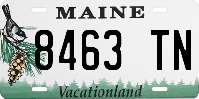 ME license plate 8463TN