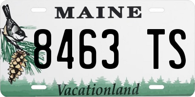 ME license plate 8463TS