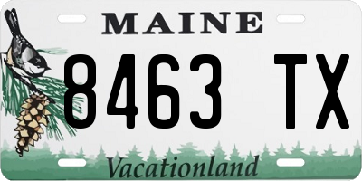 ME license plate 8463TX