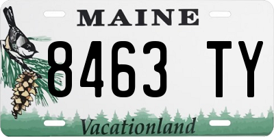 ME license plate 8463TY