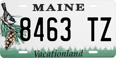 ME license plate 8463TZ