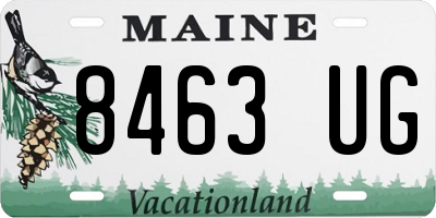 ME license plate 8463UG