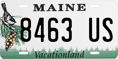 ME license plate 8463US