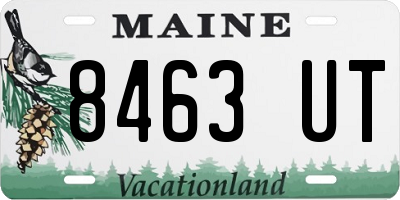 ME license plate 8463UT