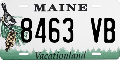 ME license plate 8463VB