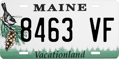 ME license plate 8463VF