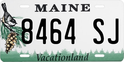 ME license plate 8464SJ