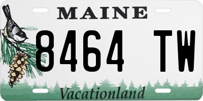 ME license plate 8464TW