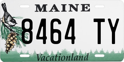 ME license plate 8464TY